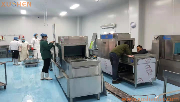 中央廚房洗碗機,商用洗碗機,旭申洗碗機