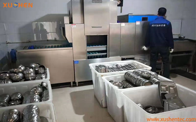 學校食堂洗碗機,長龍式洗碗機,河南洗碗機廠家